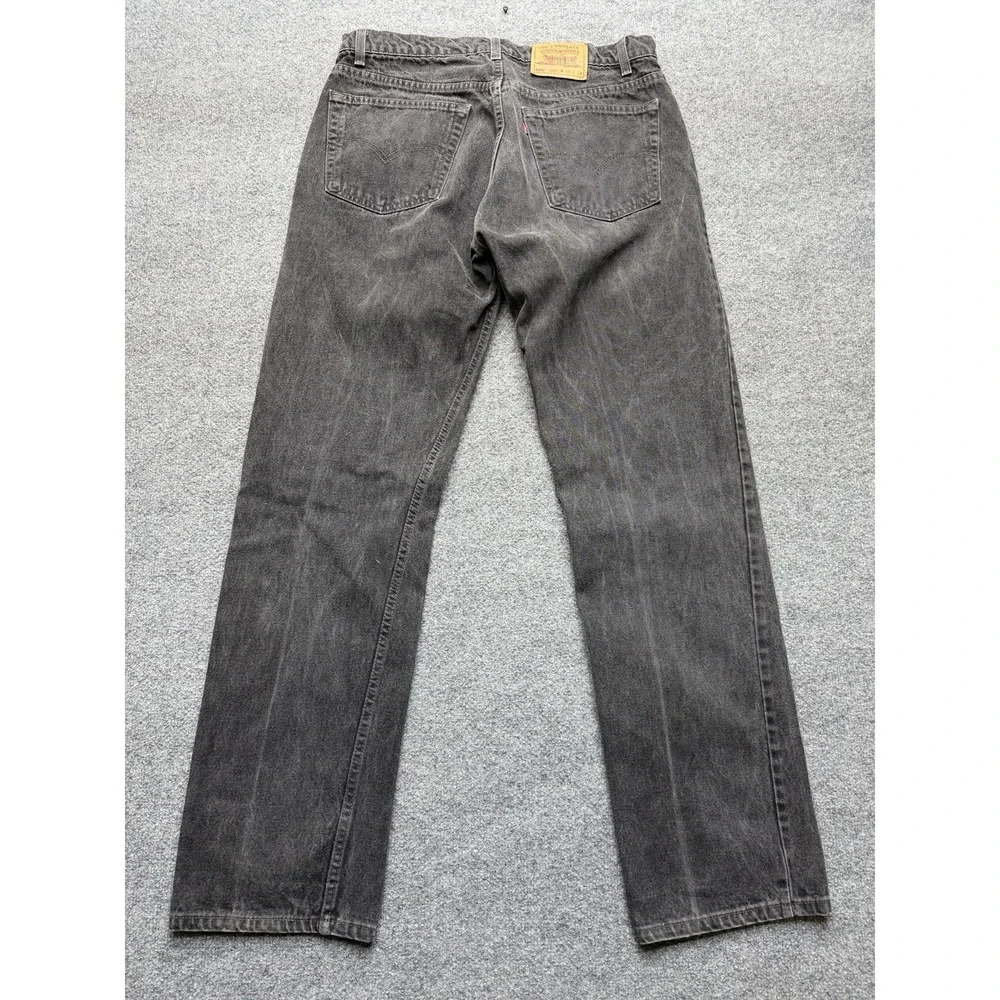 Levi's 505 Men's Regular Fit‎ Straight Leg Size 38x34 Faded 90s Vintage Black